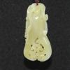 2.4" China Certified Nature Hetian Nephrite Jade Blessing Bat Hollow Carved Necklace Pendants view 4