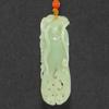 2.6" China Certified Nature Hetian Nephrite Jade Blessing Bat Hollow Carved Necklace Pendants view 2