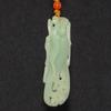 2.6" China Certified Nature Hetian Nephrite Jade Blessing Bat Hollow Carved Necklace Pendants view 3