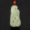 1.9" China Certified Nature Hetian Nephrite Jade Blessing Bat Hollow Carved Necklace Pendants view 2