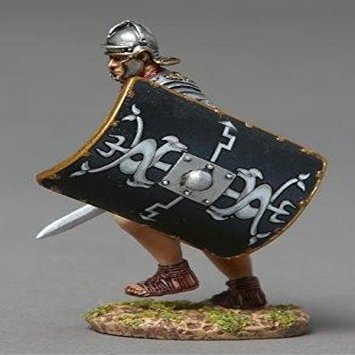 Thomas Gunn Roman Empire ROM084B 30th Legion Roman Charging Black Shield 1:30 Scale Pewter