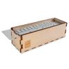 Deluxe Modern Domino Set Double Six, with Jumbo Sized Tournament Dominoes Black and White Two Toned with Spinner (Rivets) in Wood Box with Acrylic Top (Clear) view 2