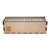 Deluxe Modern Domino Set Double Six, with Jumbo Sized Tournament Dominoes Black and White Two Toned with Spinner (Rivets) in Wood Box with Acrylic Top (Clear) view 3