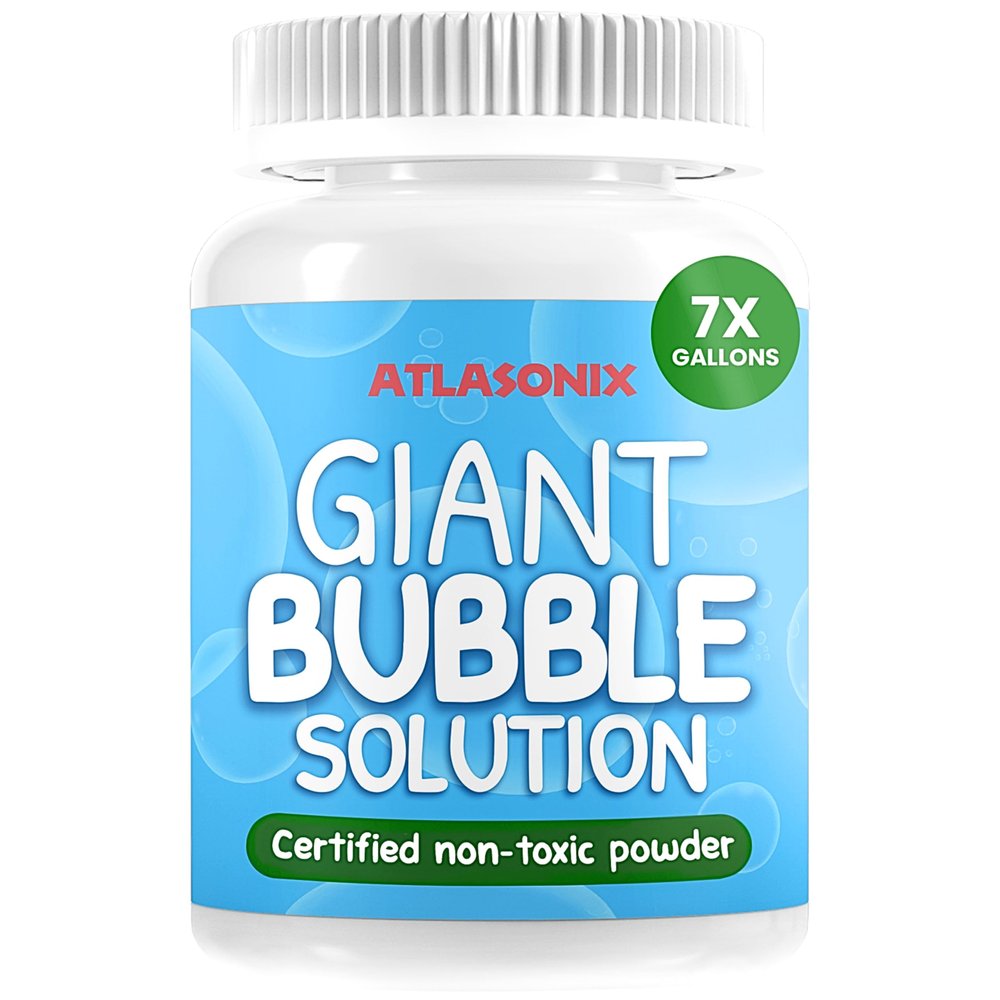 Giant Bubble Solution - Bubble Wands, Bubbles for Kids, Kids Bubbles Mix Powder Makes 896 OZ (7 Gallons) - The Original Solution Mix | 100% Kid Safe