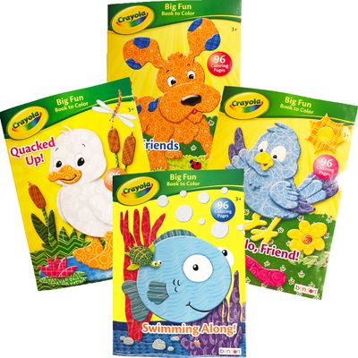 Bendon Crayola Big Fun Book to Color (Set of 4 Books)