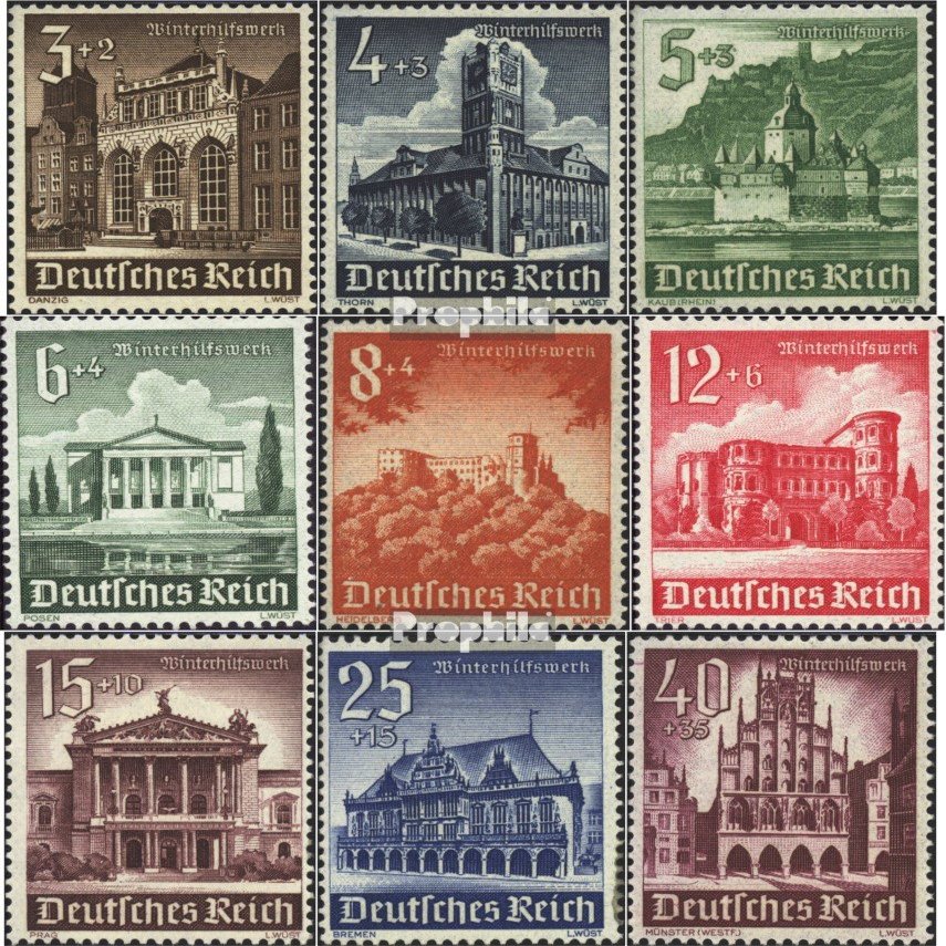 German Empire 751-759 (Complete.Issue.) unmounted Mint/Never hinged ** MNH 1940 Structures (Stamps for Collectors)
