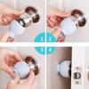 2PCS Silicone Doorknob Covers Door Handle Cover Knob Protective Durable Cover Kids Safety, Blue view 2