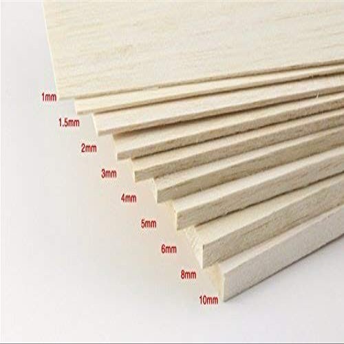 AAA+ Balsa Wood Sheet Special for RC Airplane and Boat Model DIY Balsa Wood Sheet Pieces 500mm(Long) 100(Wide) mm and 3.0mm (Thickness) (LS-QM-06-004)