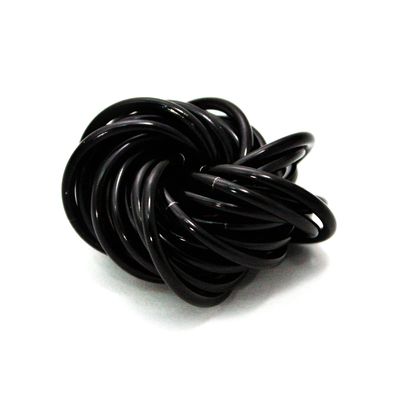 Mbii Fidget Ball (Solid Color): Quiet Mobius ADHD Anxiety Stim Stress Relief Toy Tool for Home Travel Office or Desk (Medium, Full, Onyx)