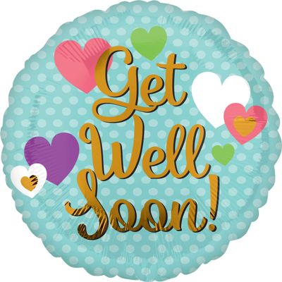 28" GET Well Soon Hearts HX