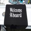 Custom Embroidered Welcome Aboard Boat Boarding Mat Gunwale Cover view 2