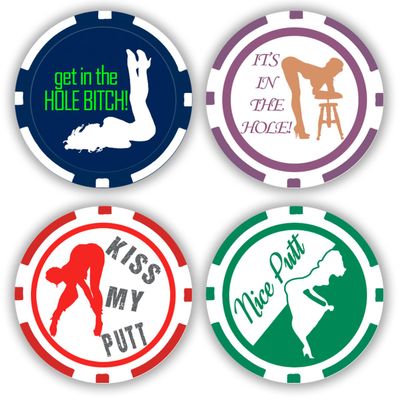 DA VINCI Golf Ball Marker Poker Chip Collection, 11.5 Gram Chips (4-Pack-B)