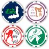DA VINCI Golf Ball Marker Poker Chip Collection, 11.5 Gram Chips (4-Pack-B) view 1