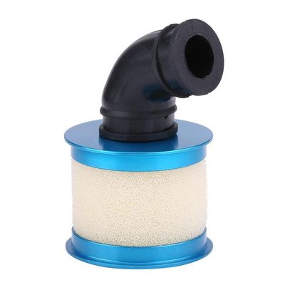 RC Car Air Filter, Sponge Open Design Aluminium Alloy Construction 1/10 Scale Filter for Off-Road RC Trucks, Racing Enthusiasts and Hobbyists(Blue)