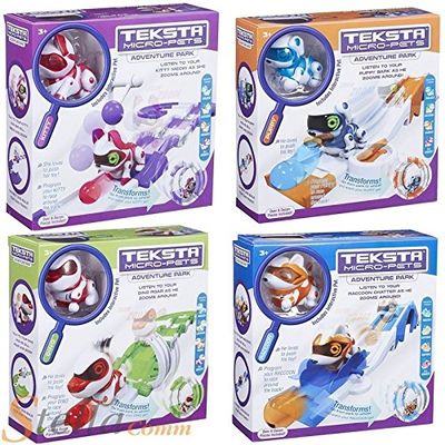 Teksta Micro Pets Adventure Park Playsets Electronic Raccoon Kitty Puppy Dino