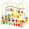 QZMTOY Wooden Toys for Toddlers, Bead Maze Toy for Toddlers with Colorful Animals Fruits Shapes, Educational Counting Learning Circle Toys for Kids, Classic Gifts for Boys Girls Baby view 1
