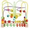 QZMTOY Wooden Toys for Toddlers, Bead Maze Toy for Toddlers with Colorful Animals Fruits Shapes, Educational Counting Learning Circle Toys for Kids, Classic Gifts for Boys Girls Baby view 3