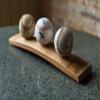 Baseball Wine Barrel Display, 3 Balls view 1