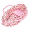 Rakki Dolli Doll Carry Cot Set, Sweet Dreams Soft Bassinet Doll Carrier Includes 1 Cot and 1 Pillow, Pink Flower Doll Bassinet, Fits for 16 Inch 18 Inch American Girl Dolls view 1