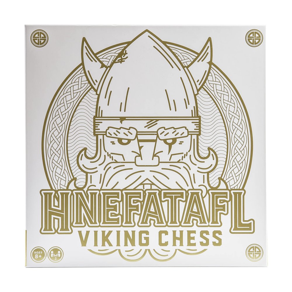 Hnefatafl, Two Player Strategy Game with Wooden Game Board, for Kids and Adults