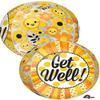 16" Jumbo Get Well Happiness Orbz Balloon view 1