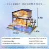 CUTEROOM Miniature House Kit, DIY Dollhouse Kit for Adults to Build, Mini House Making Kit with Furnitures, Time Apartment Dollhouse Kit with Swimming Pool Gifts for Women view 2