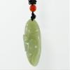 1.7" China Certified Nature Hetian Nephrite Jade Fortune Rat Hand Carved Necklace Pendants 0980 view 4