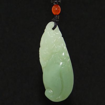 2" China Certified Nature Hetian Nephrite Jade Wealth Toad and Gourd Hand Carved Necklace Pendants