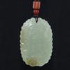 2.3" China Certified Nature Hetian Nephrite Jade Siyam Double Carved Necklace Pendants view 1