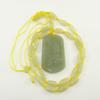 2" China Certified Nature Hetian Nephrite Jade Blessing Buddha Hand Carved Necklace Pendants 0982 view 4