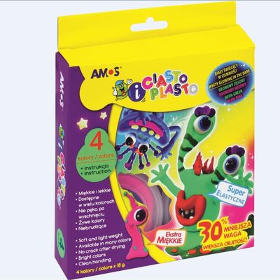Ciastoplasto Amos IC18P4S Fluo 4 Colours