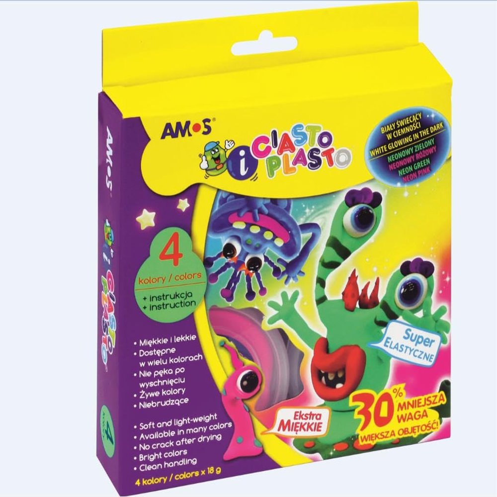 Ciastoplasto Amos IC18P4S Fluo 4 Colours