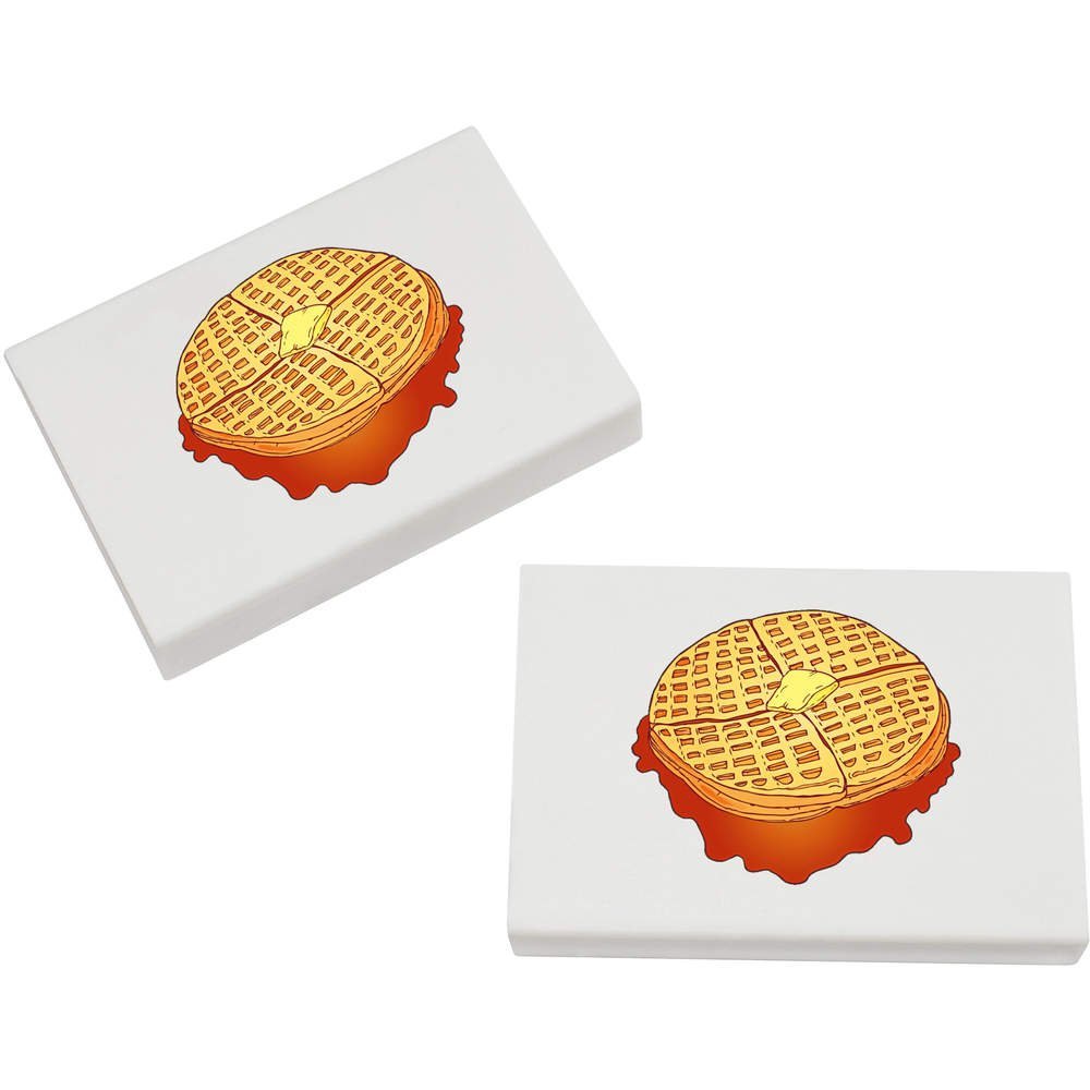 Azeeda 2 x 45mm 'Waffles with Syrup' Erasers/Rubbers (ER00019131)
