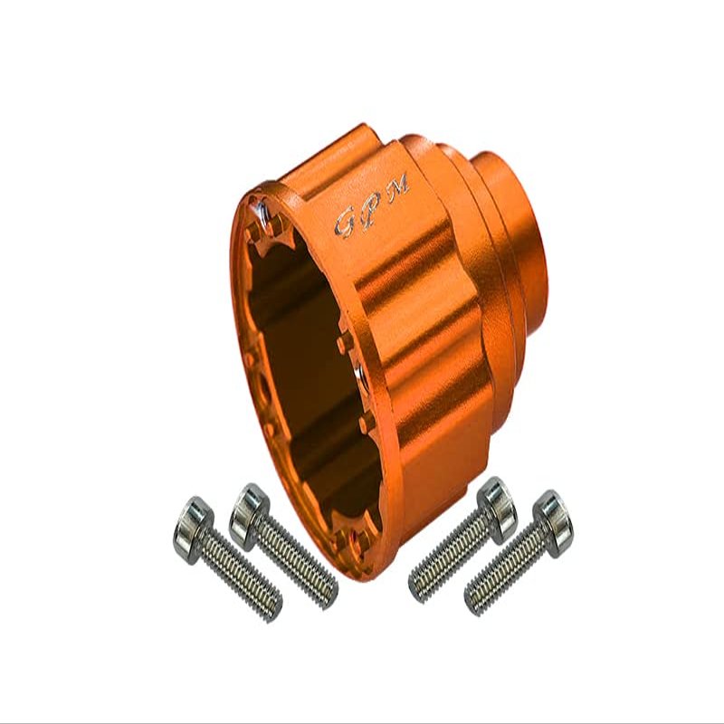 GPM For Traxxas Unlimited Desert Racer 4X4 (#85076-4) Upgrade Parts Aluminum Front Or Center Diff Case - 1Pc Set Orange