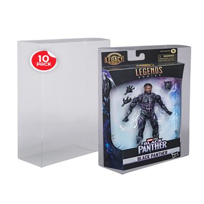 EVORETRO Action Figure Display Box Case Protector for Marvel Legends Series 6 inches Action Figure Toy Boxed -10 Pack - Ultra Clear PET Plastic, Scratch Resistant Protective Cases