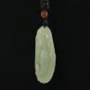 1.8" China Certified Nature Hetian Nephrite Jade Wealth Fish and Ruyi Fine Carved Necklace Pendants view 2