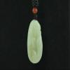 1.8" China Certified Nature Hetian Nephrite Jade Wealth Fish and Ruyi Fine Carved Necklace Pendants view 3