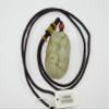 1.7" China Certified Nature Hetian Nephrite Jade Blessing Bat and Ruyi Fine Carved Pendants view 1
