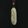 2.4" China Certified Nature Hetian Nephrite Jade Arhat Amulet Fine Carved Necklace Pendants 0953 view 4