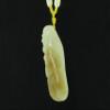 2.4" China Certified Nature Hetian Nephrite Jade Arhat Amulet Fine Carved Necklace Pendants 0957 view 4
