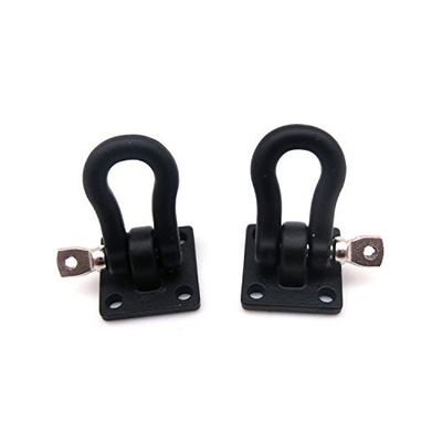 1 Pair Metal Trailer Hook Black for 1/10 RC Crawler SCX10 TRX-4 Truck