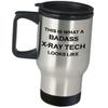 Xray Tech Travel Mug X-Ray Technician Gifts - Radiology Coffee Tumbler Stainless Steel Funny Cute Gag for Oncology Team Women Men Rad RT Radiologic Technologist - What Badass Looks Like view 1
