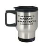 Xray Tech Travel Mug X-Ray Technician Gifts - Radiology Coffee Tumbler Stainless Steel Funny Cute Gag for Oncology Team Women Men Rad RT Radiologic Technologist - What Badass Looks Like view 3