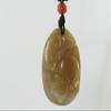 1.6" China Certified Nature Hetian Nephrite Jade Fortune Rat and Ruyi Fine Carved Necklace Pendants 0096 view 2