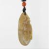1.6" China Certified Nature Hetian Nephrite Jade Fortune Rat and Ruyi Fine Carved Necklace Pendants 0096 view 3