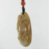 1.6" China Certified Nature Hetian Nephrite Jade Fortune Rat and Ruyi Fine Carved Necklace Pendants 0096 view 4