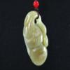 2.1" China Certified Nature Hetian Nephrite Jade Wealth Gourd Fine Carved Necklace Pendants view 1