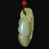 2.1" China Certified Nature Hetian Nephrite Jade Wealth Gourd Fine Carved Necklace Pendants view 2