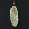 2.2" China Certified Nature Hetian Nephrite Jade Wealth Toad and Eggplant Fine Carved Necklace Pendants view 1