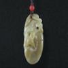 2.2" China Certified Nature Hetian Nephrite Jade Wealth Toad and Eggplant Fine Carved Necklace Pendants view 2